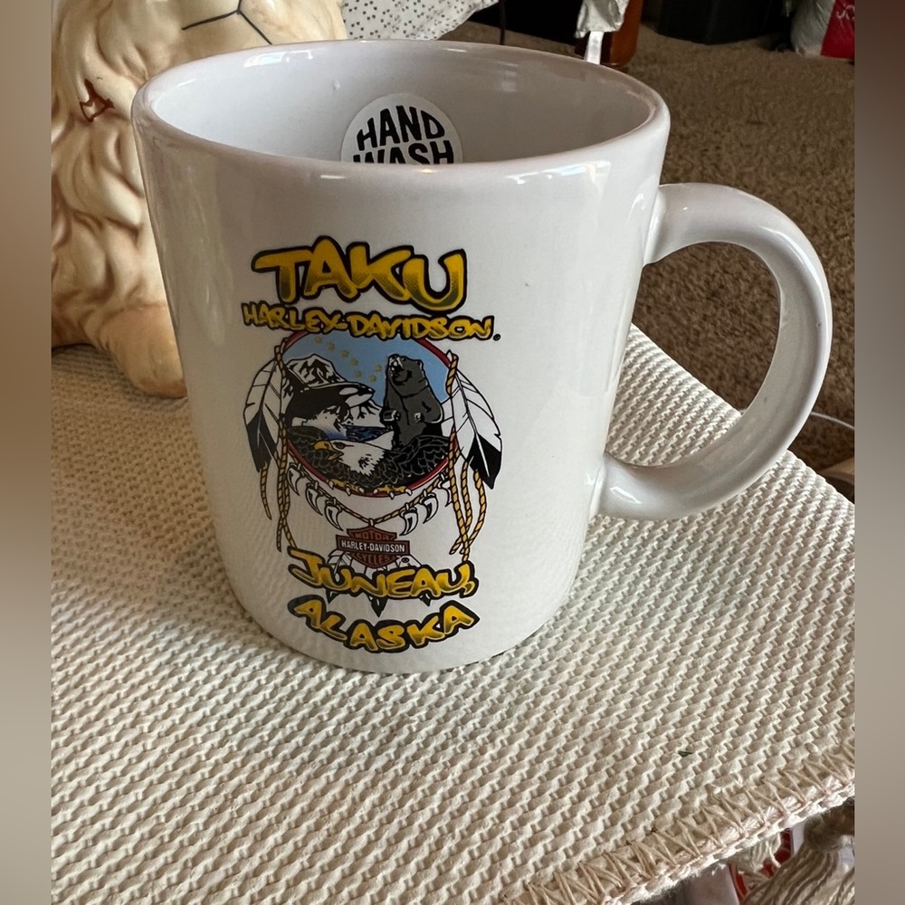 2006 Harley-Davidson motorcycle shop, Taku, Juneau Alaska coffee mug New